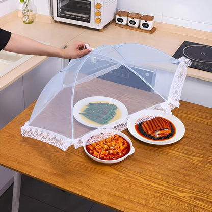 🛡️ KJØP 2, FÅ 1 GRATIS! ⏰ Pop-up-matbeskytter i netting – Foldes flatt, med glidelås og beskytter mot fluer, insekter eller støv – perfekt for piknik, grilling eller uteservering 🍉