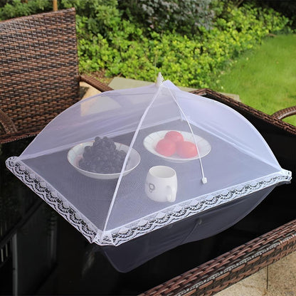 🛡️ KJØP 2, FÅ 1 GRATIS! ⏰ Pop-up-matbeskytter i netting – Foldes flatt, med glidelås og beskytter mot fluer, insekter eller støv – perfekt for piknik, grilling eller uteservering 🍉