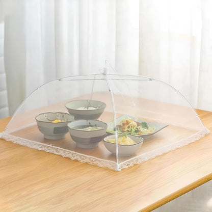 🛡️ KJØP 2, FÅ 1 GRATIS! ⏰ Pop-up-matbeskytter i netting – Foldes flatt, med glidelås og beskytter mot fluer, insekter eller støv – perfekt for piknik, grilling eller uteservering 🍉