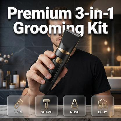 🪒 BEGRENSET TID 50 % RABATT! ✨ 3-i-1 elektrisk pleiesett for menn og kvinner – Multifunksjon, USB-oppladbar 💈