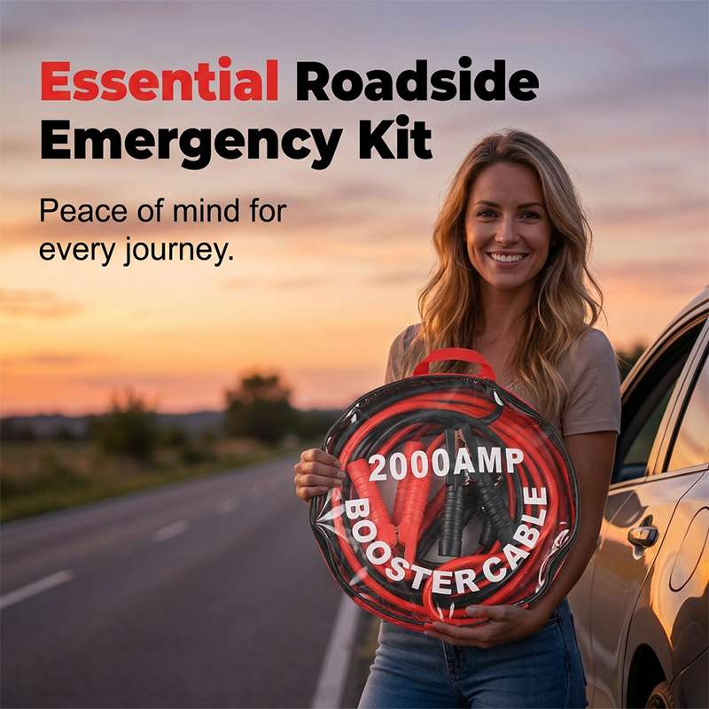 🌞Fris De Lente In Met 48% Korting!🚗Zware Startkabels 2000A met Opbergtas – Noodhulp voor Auto, SUV en Truck