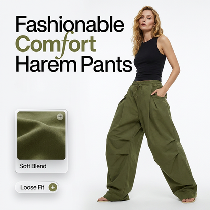 👖 48% RABATT I BEGRENSET TID! ✨ Voluminøse lanternebukser – Plissert, snøring i midjen, lommer 🍁