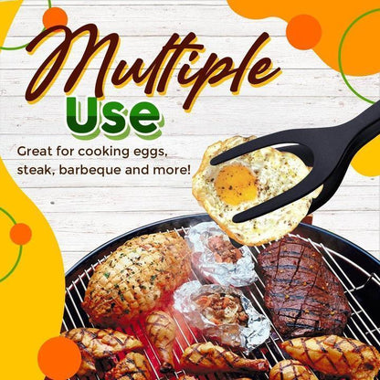 🍳48 % RABATT NÅ!🥩 2-i-1 spatelklemme – varmebestandig silikon og sklisikkert håndtak – uunnværlig kjøkkenutstyr 🔥