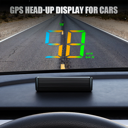 Bilens head-up-display med GPS