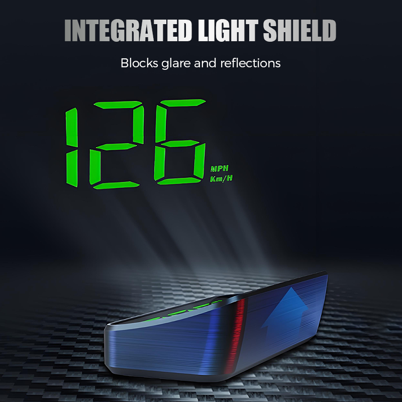 Bilens head-up-display med GPS