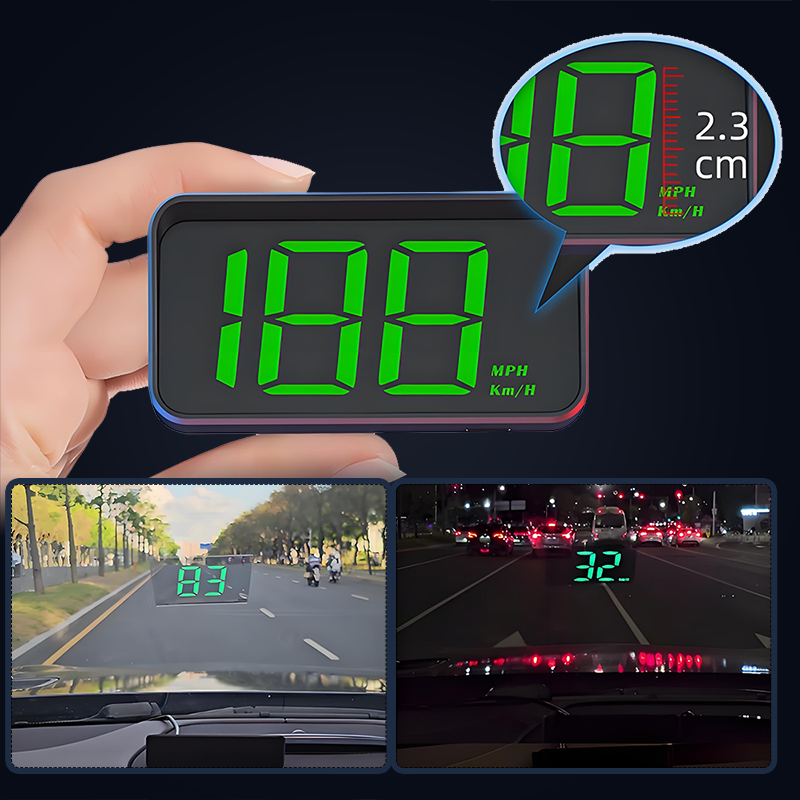Bilens head-up-display med GPS