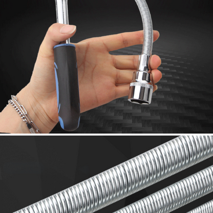 🔩 50% OFF ⚙️ Flexible ratchet extension bar – Chrome-vanadium, 3 sizes (1/4“, 3/8”, 1/2") – Reaches tight corners, ball lock – ideal for auto repair or DIY 🛠️