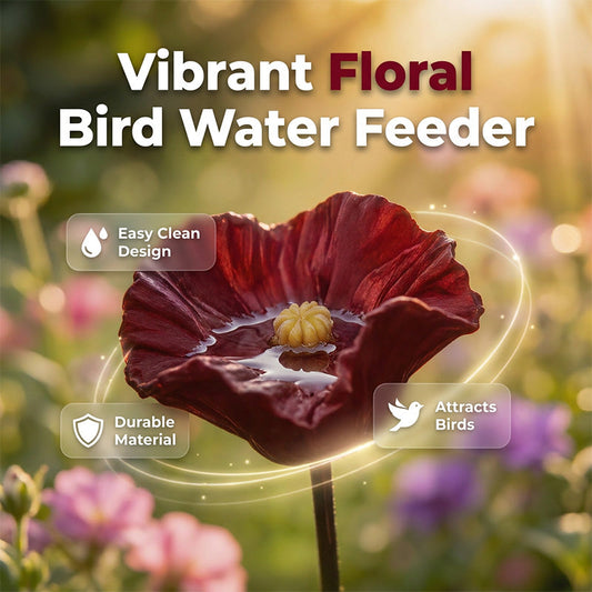Livlig blomsterfarget fuglevannsmater