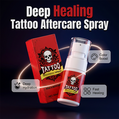 🥳2026 VARMT SALG🥳💞50 000+ SOLGT!💉🎨 48 % RABATT! Tatoveringsspray – Gjenoppliver falmet blekk umiddelbart, ultrafin spray, ingen fett. Leger raskt, fargene spretter ut som nye! ✨🛡️