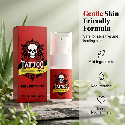 🥳2026 VARMT SALG🥳💞50 000+ SOLGT!💉🎨 48 % RABATT! Tatoveringsspray – Gjenoppliver falmet blekk umiddelbart, ultrafin spray, ingen fett. Leger raskt, fargene spretter ut som nye! ✨🛡️