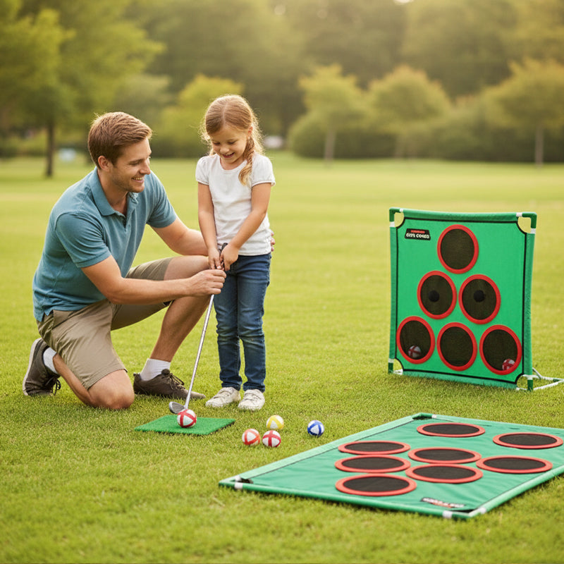 Bærbart golfmålsett for barn