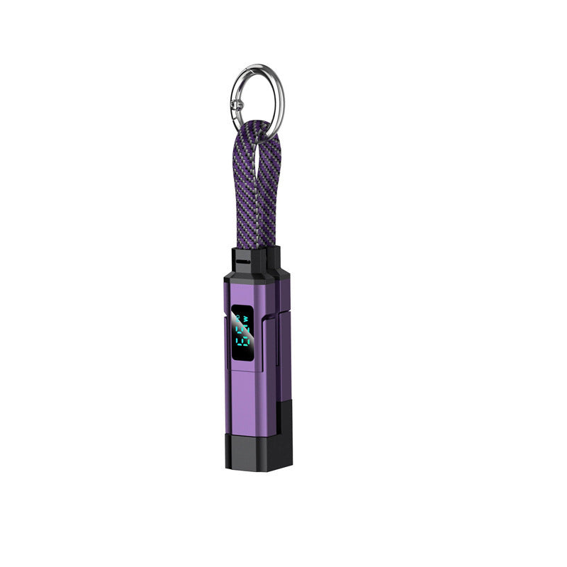 🔥4-i-1 digital ladekabel for nøkkelring
