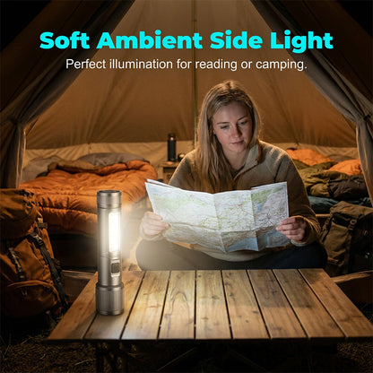 🔦✨ Multifunktionell LED-ficklampa med zoomfunktion – kraftfull, kompakt och praktisk för vardagen 🌙
