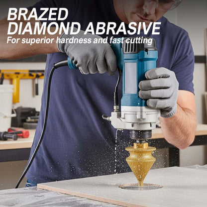 ⚙️ BEGRENSET TID 48 % RABATT! ✨ Diamantfasfres for slipemaskin – Multifunksjon, Loddet diamant, Universal Passform 💎