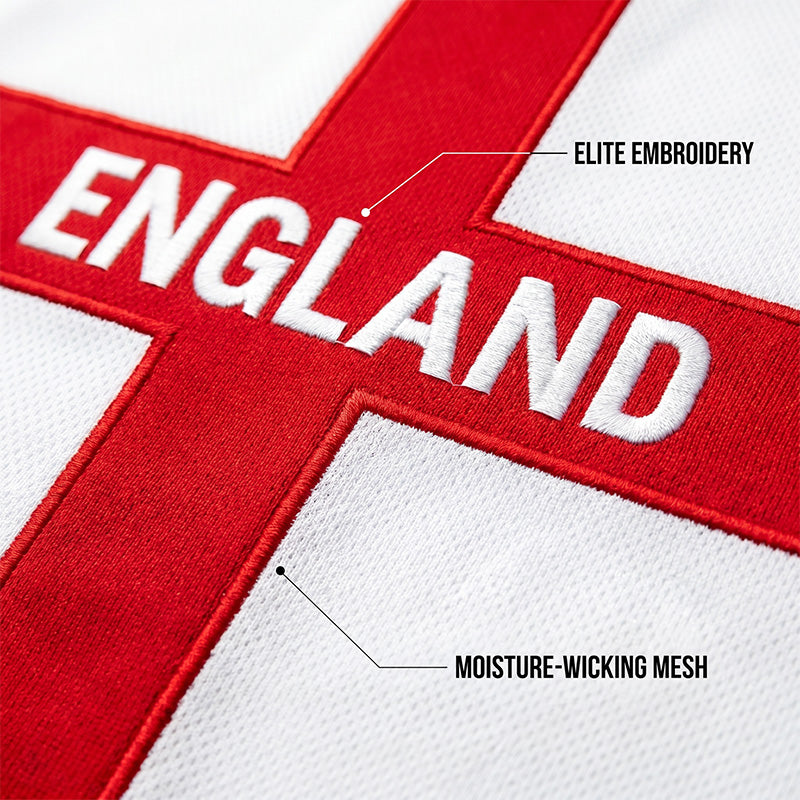 👕Sommersalg – Opptil 48 % RABATT⚡OVER 50 000 SOLGT!⚽England Fotball T-skjorte, Stort Bokstavstrykk, Sporty Fritidsklær, Must-Have Culture T-skjorte, Kortermet, Lang Lengde, Løstsittende