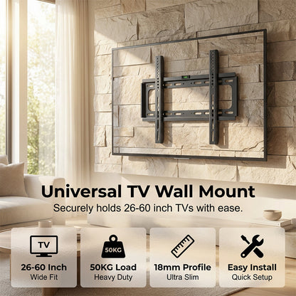 Justerbart TV-veggfeste for 14–60 tommer med 15° tilt
