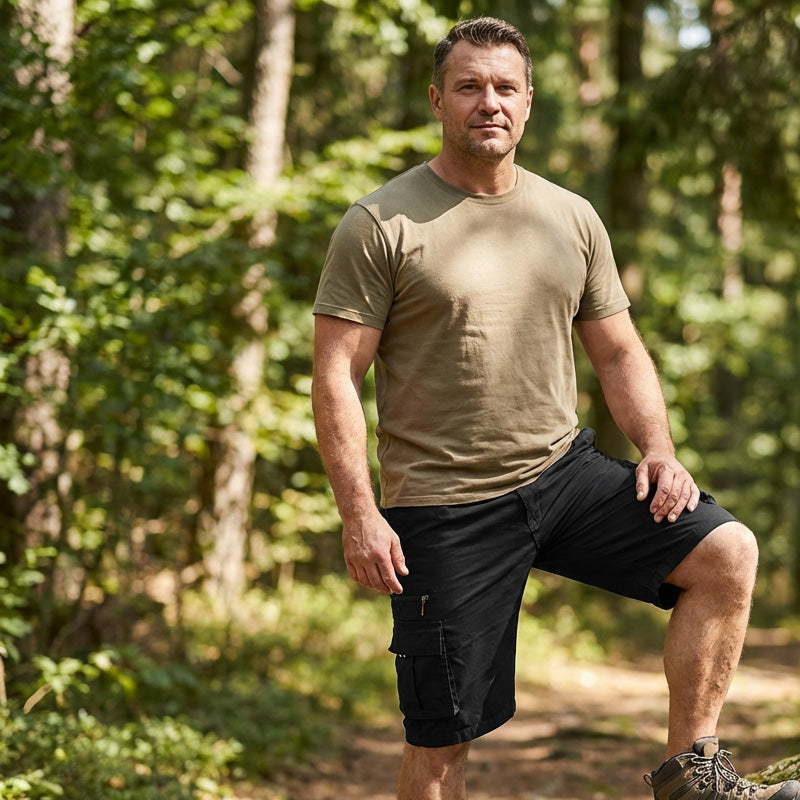 Herre casual cargo shorts med flere lommer