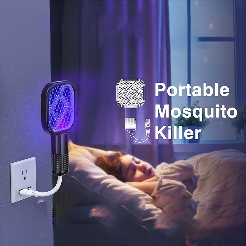 ⚡ BEGRENSET TID 48% RABATT! ✨ Mini USB Elektrisk Myggfelle – Høyspenningsnett, UV-lys, trygg for barn og kjæledyr 🦟