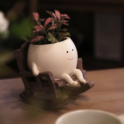 🔥KJØP 2 FÅ 10 % RABATT💝Smiley Face-plantepotte
