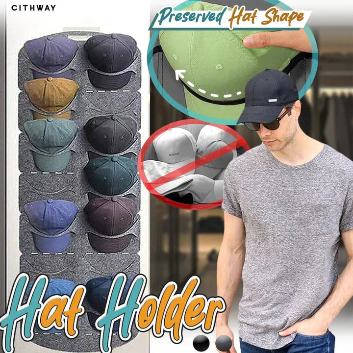 🥳2026 VARMT SALG🥳💞50 000+ SOLGT!🎩🧢 48 % RABATT! Hengende hattehylle med 14 lommer – Holder hattene i form, uten bretter. Plassbesparende, enkel å henge opp. Perfekt for luer og solhatter! 🏠✨