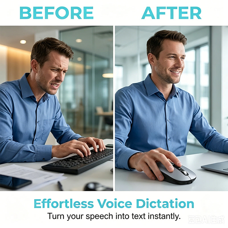 ⏳Begrenset tidsbegrenset 48 % rabatt⏰AI Smart Voice Wireless Mouse🖱️💬