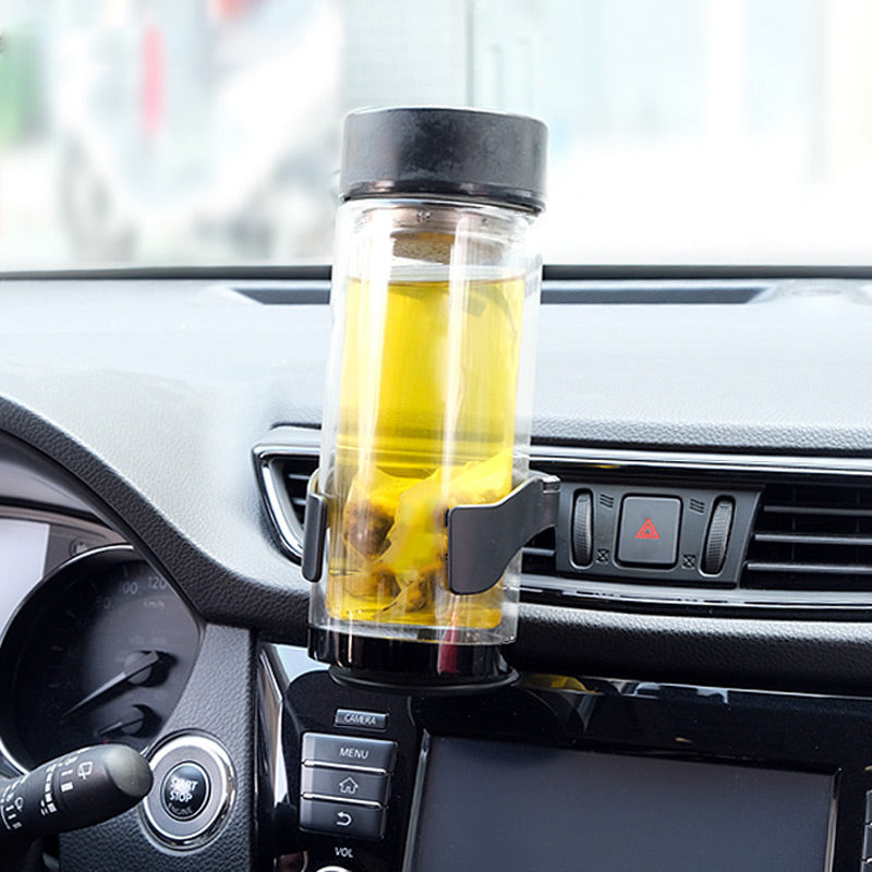 ☕ 50% RABATT – Bilkoppholder med justerbar stang – passer horisontale lufteventiler – automatisk klemming – stabil og sikker