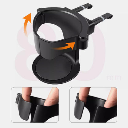 ☕ 50% RABATT – Bilkoppholder med justerbar stang – passer horisontale lufteventiler – automatisk klemming – stabil og sikker