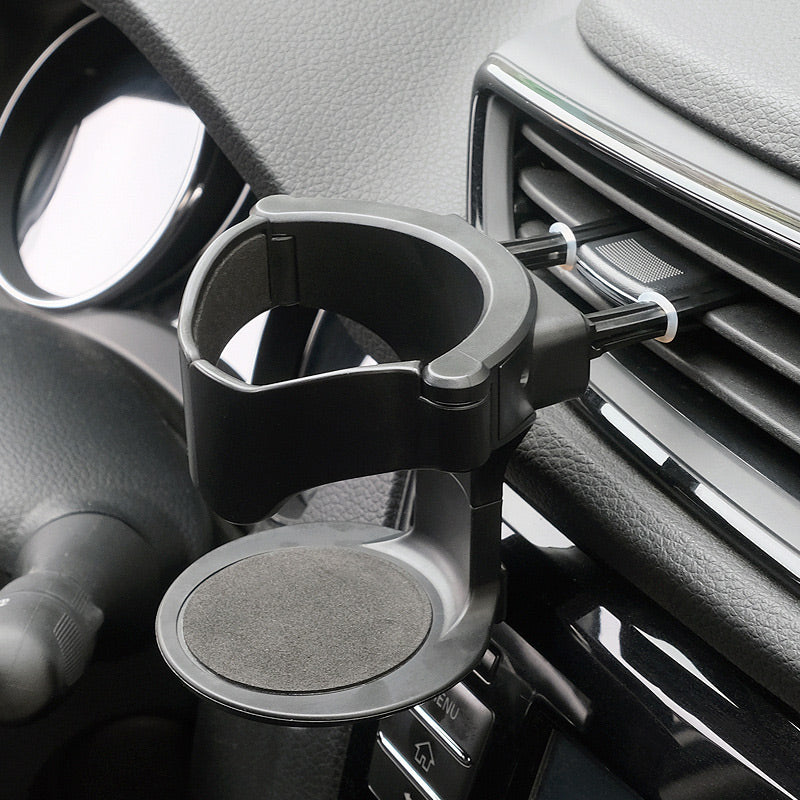 ☕ 50% RABATT – Bilkoppholder med justerbar stang – passer horisontale lufteventiler – automatisk klemming – stabil og sikker