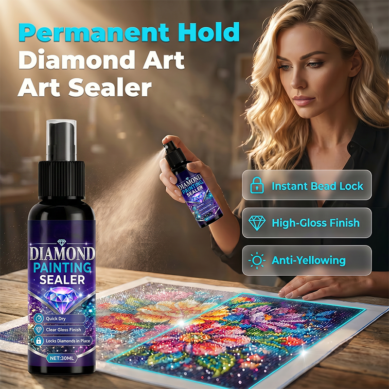 💎🌟Diamantkunstforsegler – låser perlene, blank finish, tørker raskt og varer.