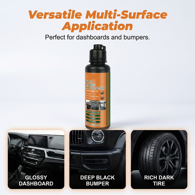 📢📢48 % rabatt!! 🚗✨Multifunksjonelt svart poleringsprodukt for plastbiler🛡️