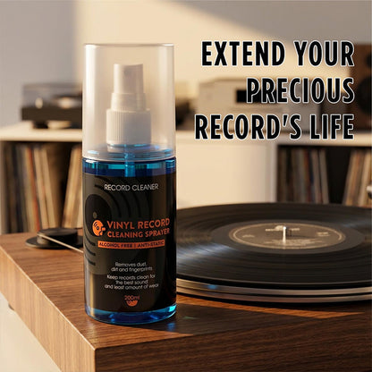 🎵 TIDSBEGRENSET KJØP 2 FÅ 1 GRATIS! 💥 Antistatisk rengjøringsspray for vinylplater – Alkoholfri, støvfjerner, fin tåke ✨