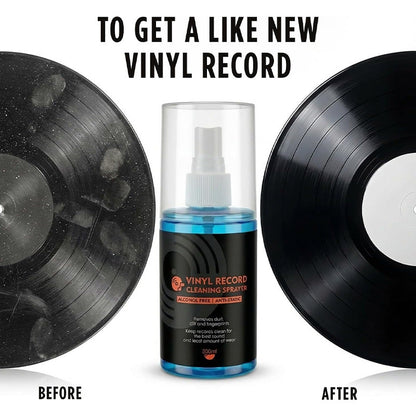 🎵 TIDSBEGRENSET KJØP 2 FÅ 1 GRATIS! 💥 Antistatisk rengjøringsspray for vinylplater – Alkoholfri, støvfjerner, fin tåke ✨