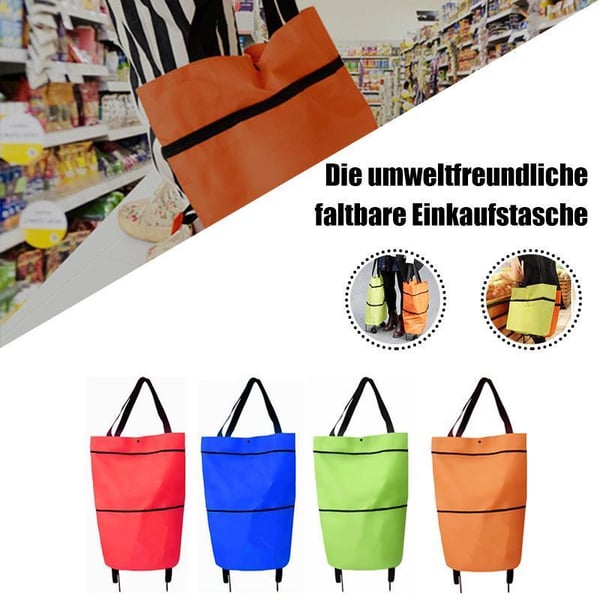 2-i-1 sammenleggbar handlekurv