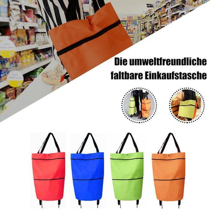2-i-1 sammenleggbar handlekurv