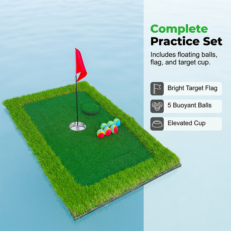 Bærbar flytende golfputtinggreen