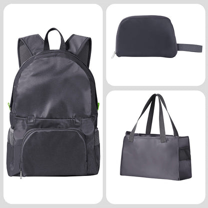 🎒 ✨Sammenleggbar, multifunksjonell ryggsekk/veske – 3-i-1-reisetaske – ryggsekk, veske og skulderveske i ett – kompakt, allsidig og perfekt til reiser, hverdagsbruk og jobb