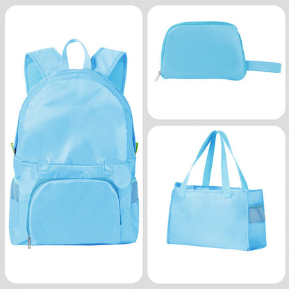 🎒 ✨Sammenleggbar, multifunksjonell ryggsekk/veske – 3-i-1-reisetaske – ryggsekk, veske og skulderveske i ett – kompakt, allsidig og perfekt til reiser, hverdagsbruk og jobb