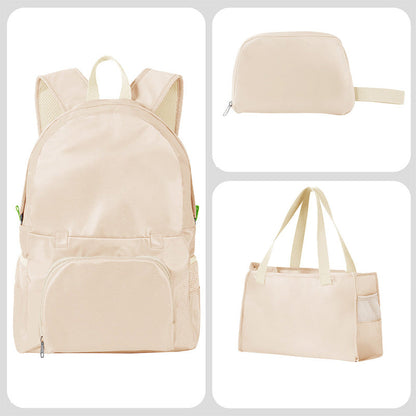 🎒 ✨Sammenleggbar, multifunksjonell ryggsekk/veske – 3-i-1-reisetaske – ryggsekk, veske og skulderveske i ett – kompakt, allsidig og perfekt til reiser, hverdagsbruk og jobb