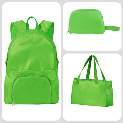 🎒 ✨Sammenleggbar, multifunksjonell ryggsekk/veske – 3-i-1-reisetaske – ryggsekk, veske og skulderveske i ett – kompakt, allsidig og perfekt til reiser, hverdagsbruk og jobb