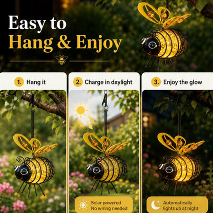 🐝 Utendørs hengende solcelledrevet bielys – perfekt gave til planteelskere, mødre eller bokstavelig talt alle som smiler ❤️