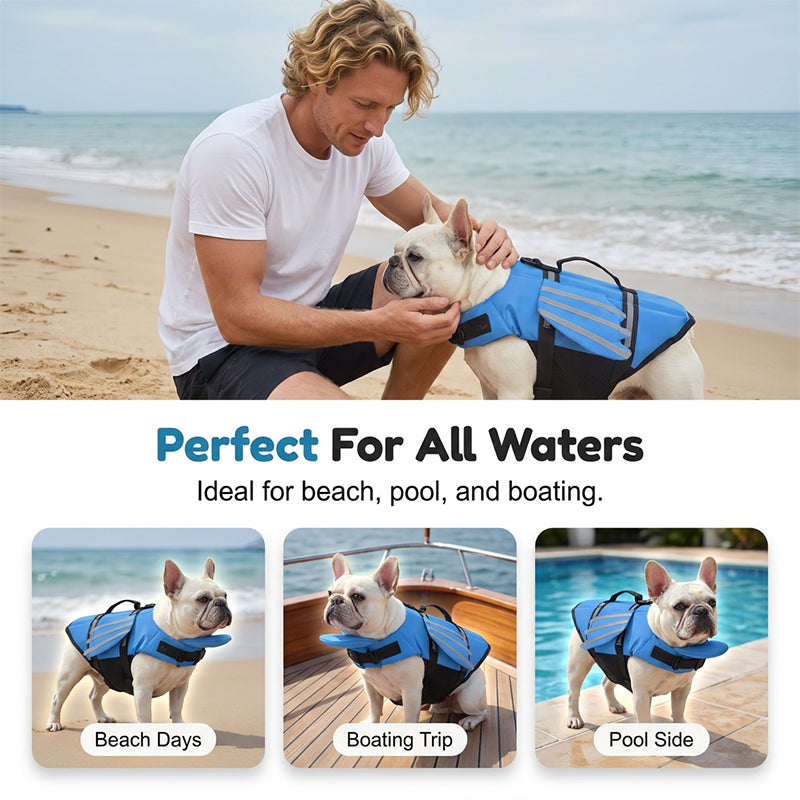 🥳2026 SUPERTILBUD🥳💞Over 50 000 solgt!🐕👼 48 % RABATT! Reflekterende redningsvest med englevinger til hunder – Høy oppdrift, håndtak for rask redning og pustende netting. Reflekterende striper for svømming om kvelden. Trygt og søtt! 🌊✨