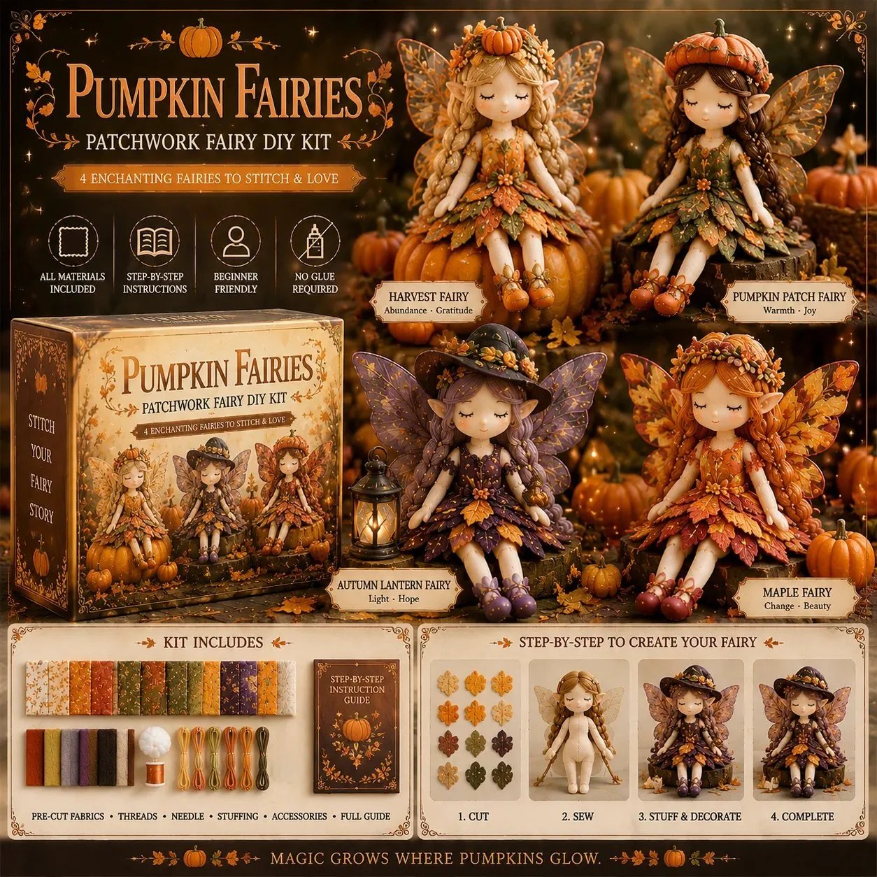 🔥48 % RABATT SISTE DAG🧵Fairy Patchwork DIY-kolleksjon