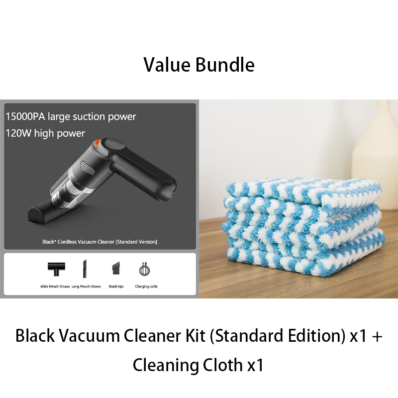 🧹 48% RABATT – Trådløs støvsuger – 10000PA sug  – HEPA-filter – for bil, hjem og kontor