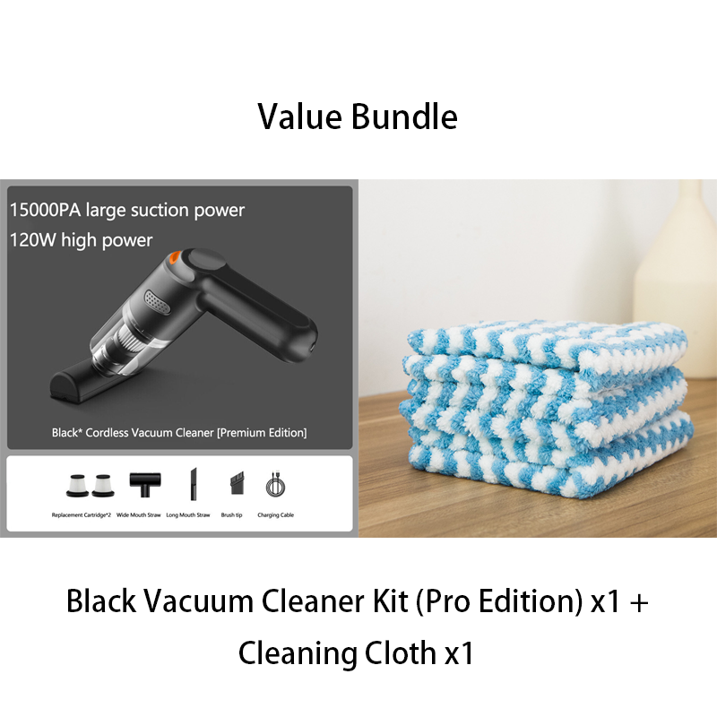 🧹 48% RABATT – Trådløs støvsuger – 10000PA sug  – HEPA-filter – for bil, hjem og kontor