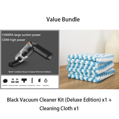 🧹 48% RABATT – Trådløs støvsuger – 10000PA sug  – HEPA-filter – for bil, hjem og kontor