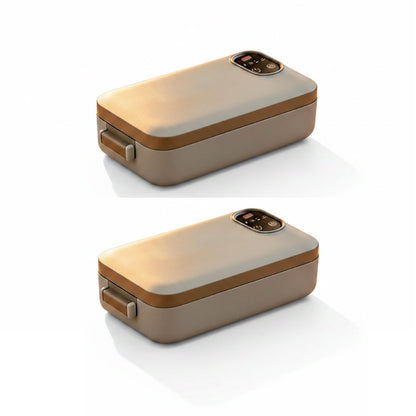 🍱 BEGRENSET TID 48 % RABATT! ✨ Bærbar elektrisk matboks – Selvoppvarmende, 7200 mAh, 304 rustfritt stål 🔋