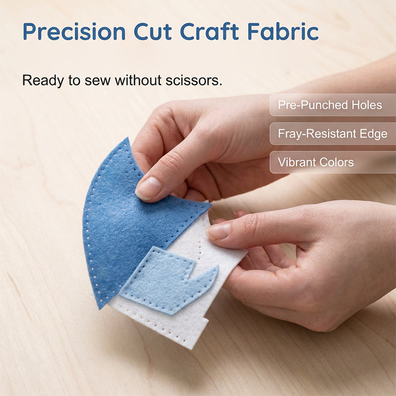 DIY Isdrage Filt Patchwork Kit Arctic Winter Guardian Sysett