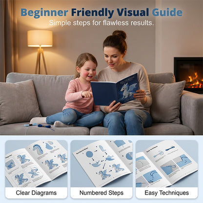 DIY Isdrage Filt Patchwork Kit Arctic Winter Guardian Sysett