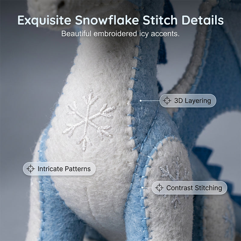 DIY Isdrage Filt Patchwork Kit Arctic Winter Guardian Sysett