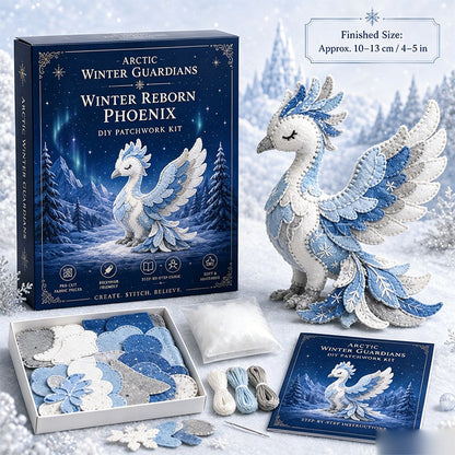 DIY Isdrage Filt Patchwork Kit Arctic Winter Guardian Sysett